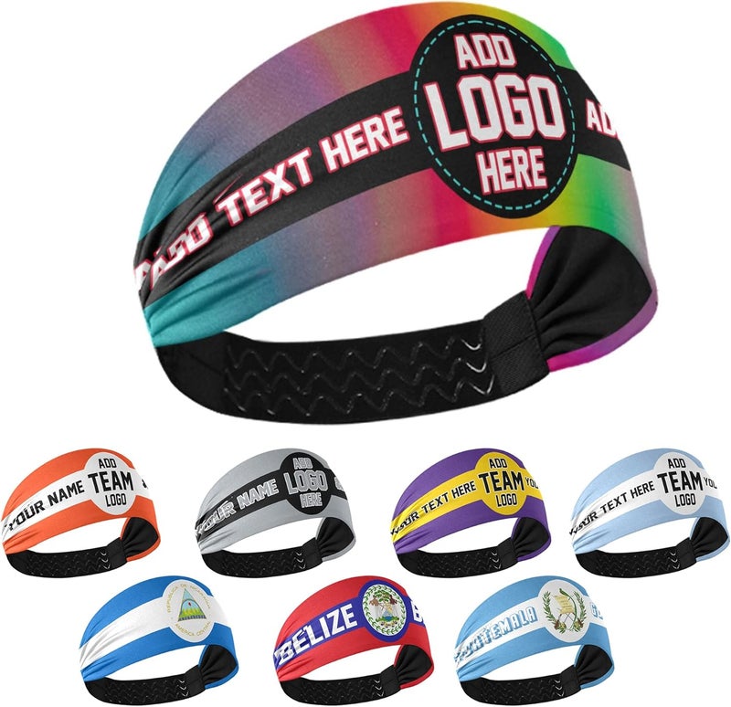 Vcmaluco Sports Sweatbands Headband for Men Women Elastic Headband Hair Bands Sports Sweatbands for Basketball Yoga Exercise Workout - Image 1